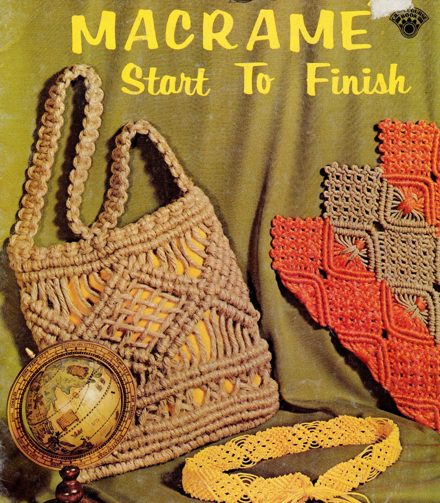 Vintage Macrame Start to Finish Patterns PDF Instant Digital Download Beginners Instructions Sampler Jewelry Handbag Projects Basic Knots