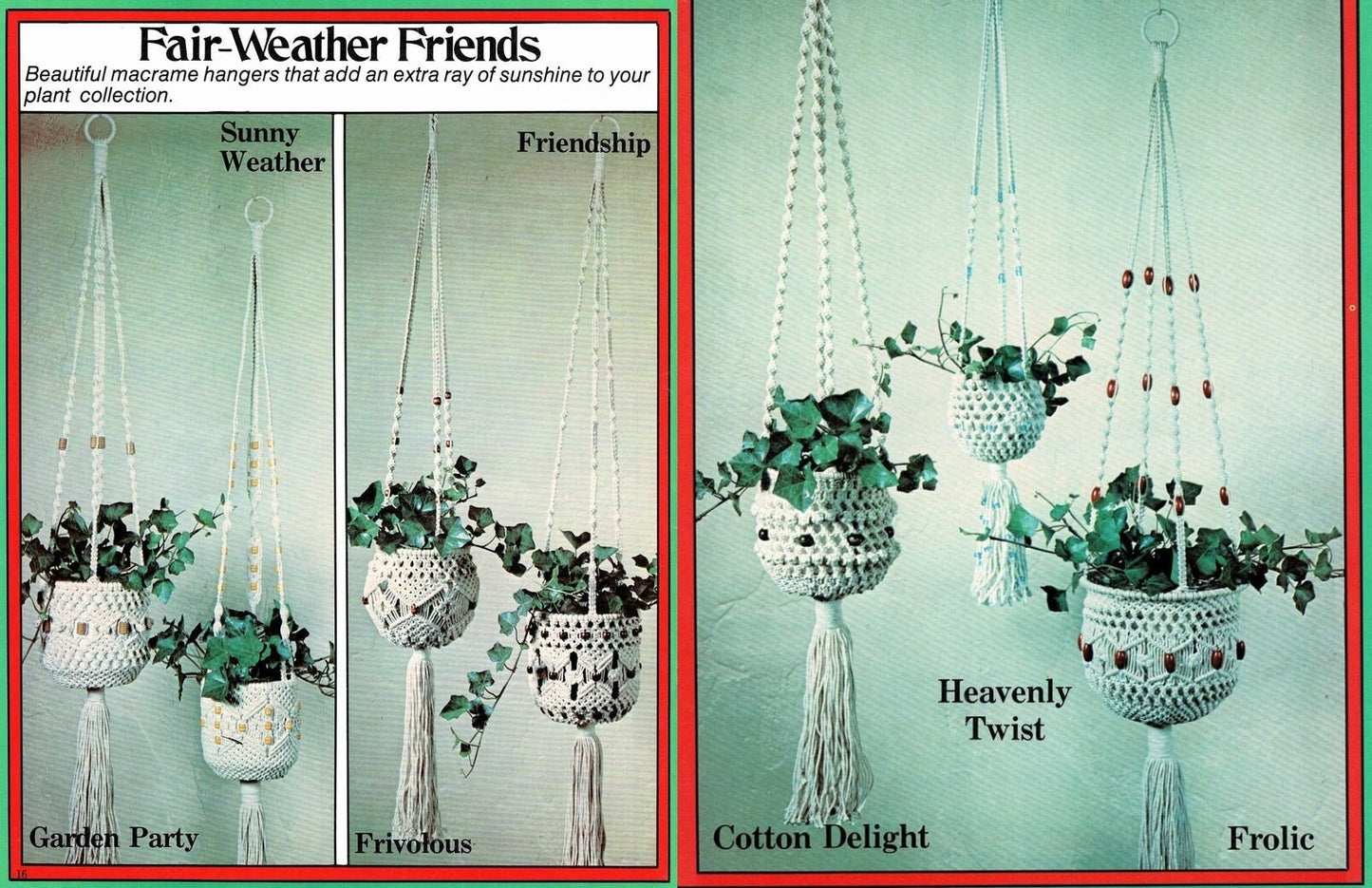 Vintage Macrame Patterns Fancy Knots Macrame Lace Purses Handbags Plant Hangers PDF Instant Digital Download 14 Projects