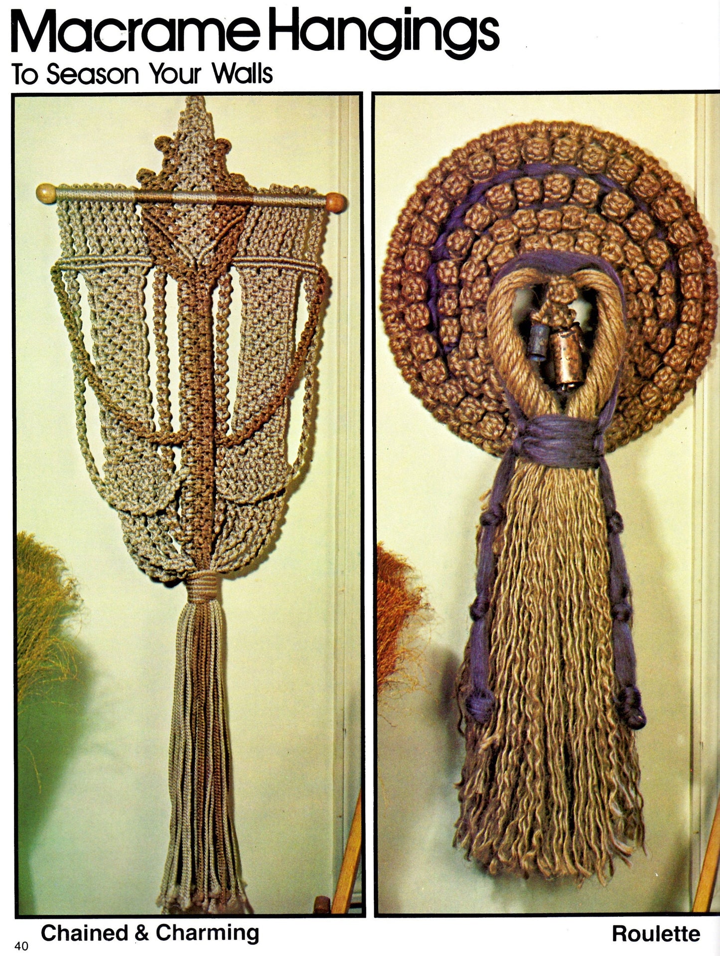 Vintage Macrame For All Seasons Vol III Pattern Book PDF Instant Digital Download 55 Retro Projects 70s Boho Hangings Pot Holders Belts