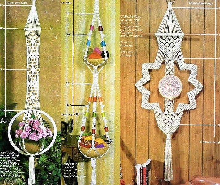Vintage Delightful Christmas Macrame Patterns Book Retro PDF Instant Digital Download Wall Hangings Plant Pot Holders 14 Projects