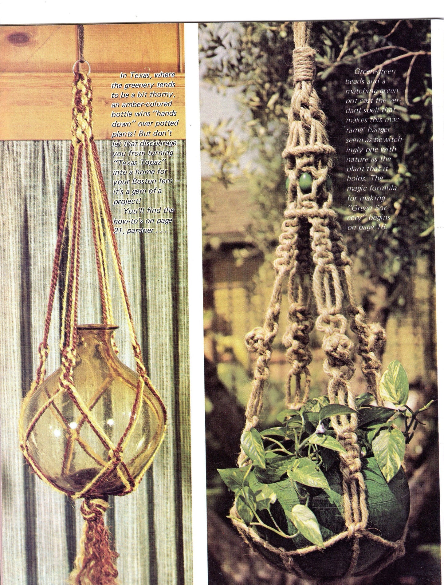Vintage Easy To Make Macrame Pot Hangers Patterns 1970s Book PDF Instant Digital Download All Plant Pot Hangers 13 Projects Retro Knotwork