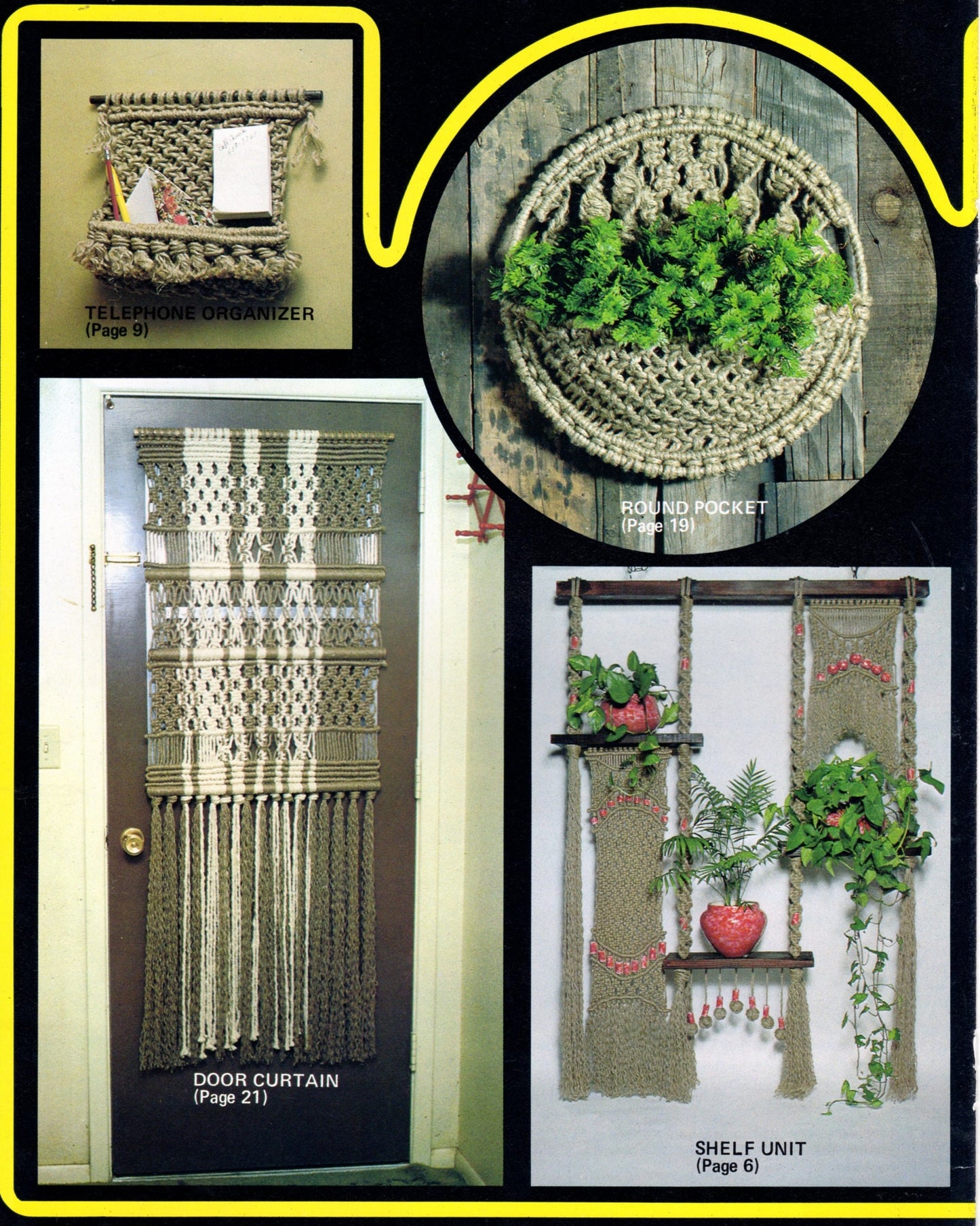 Vintage Create A Happening With Basic Knots Macrame Patterns Book Retro 1970s PDF Instant Download Plant Hangers Wall Hangings Patio Swing
