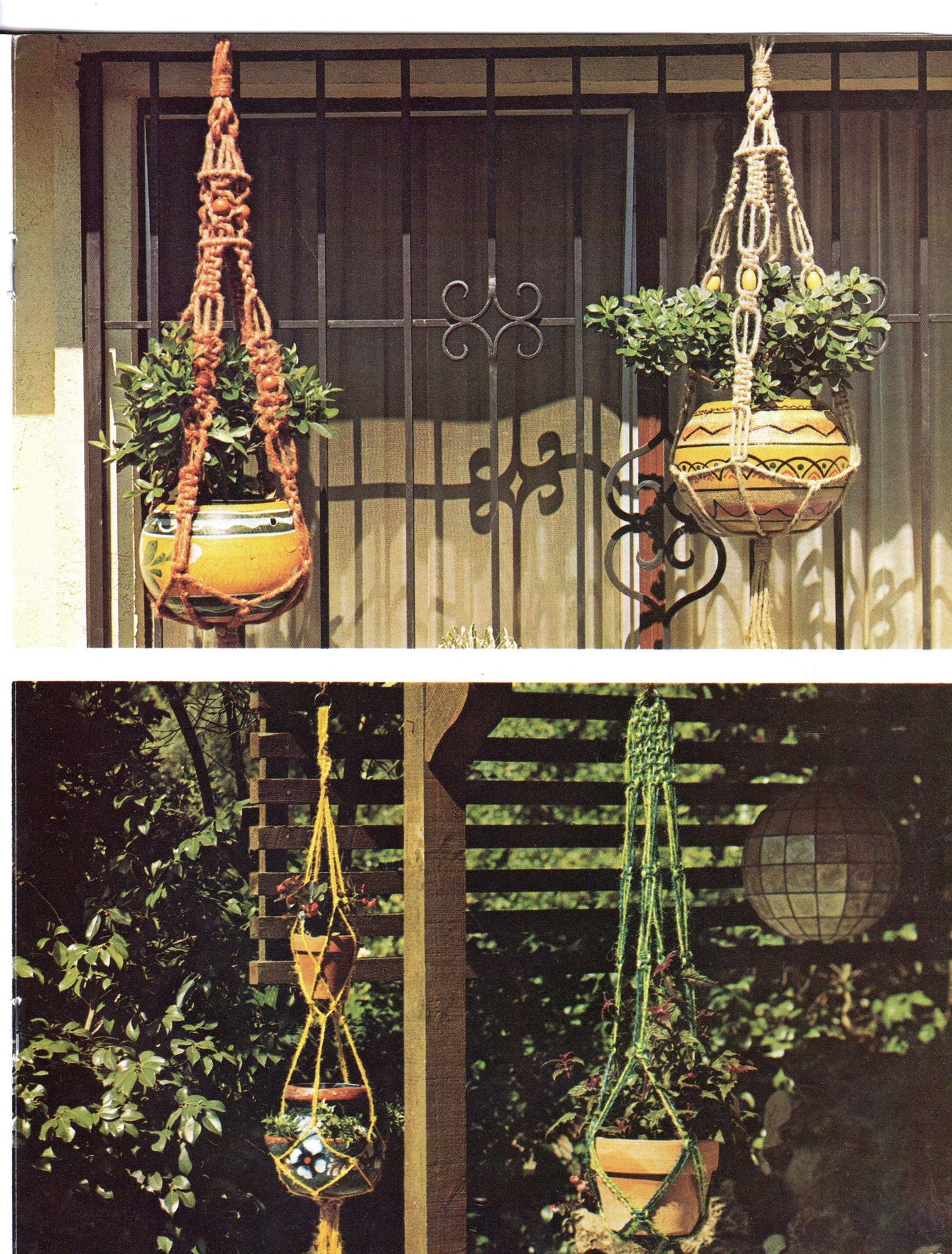 Vintage Easy To Make Macrame Pot Hangers Patterns 1970s Book PDF Instant Digital Download All Plant Pot Hangers 13 Projects Retro Knotwork