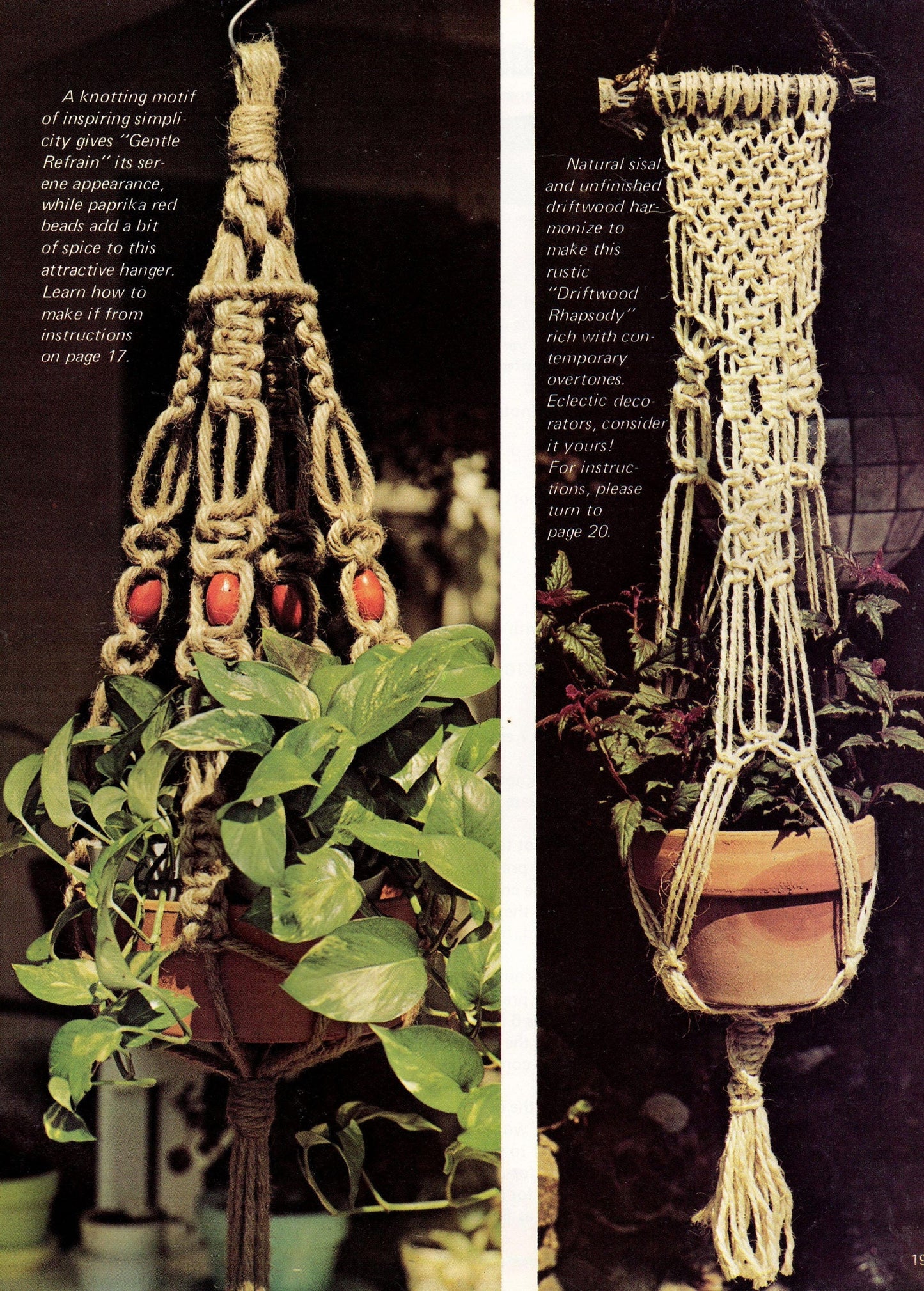 Vintage Easy To Make Macrame Pot Hangers Patterns 1970s Book PDF Instant Digital Download All Plant Pot Hangers 13 Projects Retro Knotwork