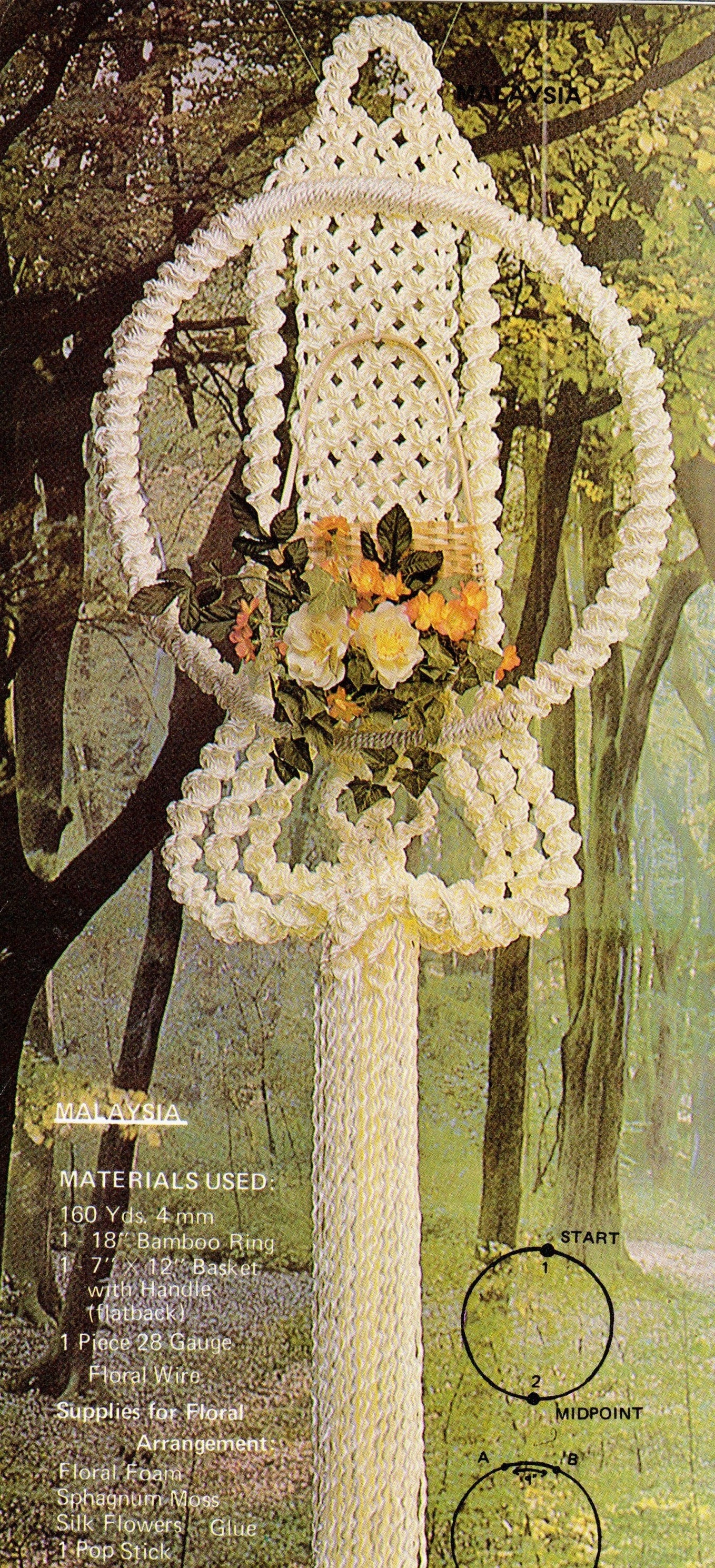 Vintage Macrame Pattern Macrame Premiere Vol 1 Classics PDF Instant Digital Download Star Designs Hanging Tables Bird Cage Retro Knotwork