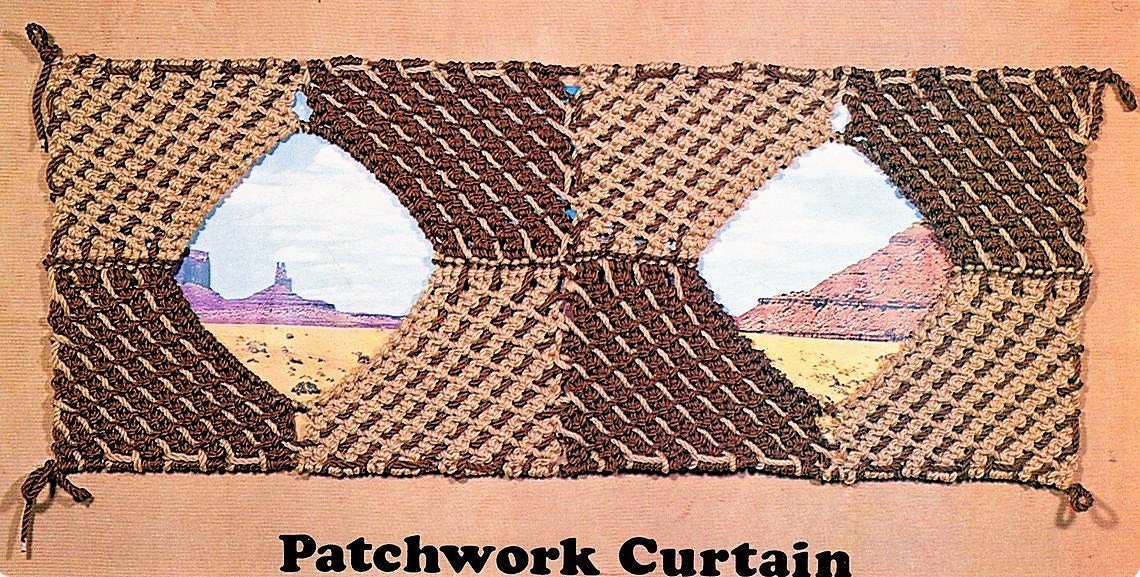 Vintage Macrame Patterns for Travel Retro Car Curtain Shades For Vans RVs Hippie Window Covers Sun Shades PDF Instant Digital Download