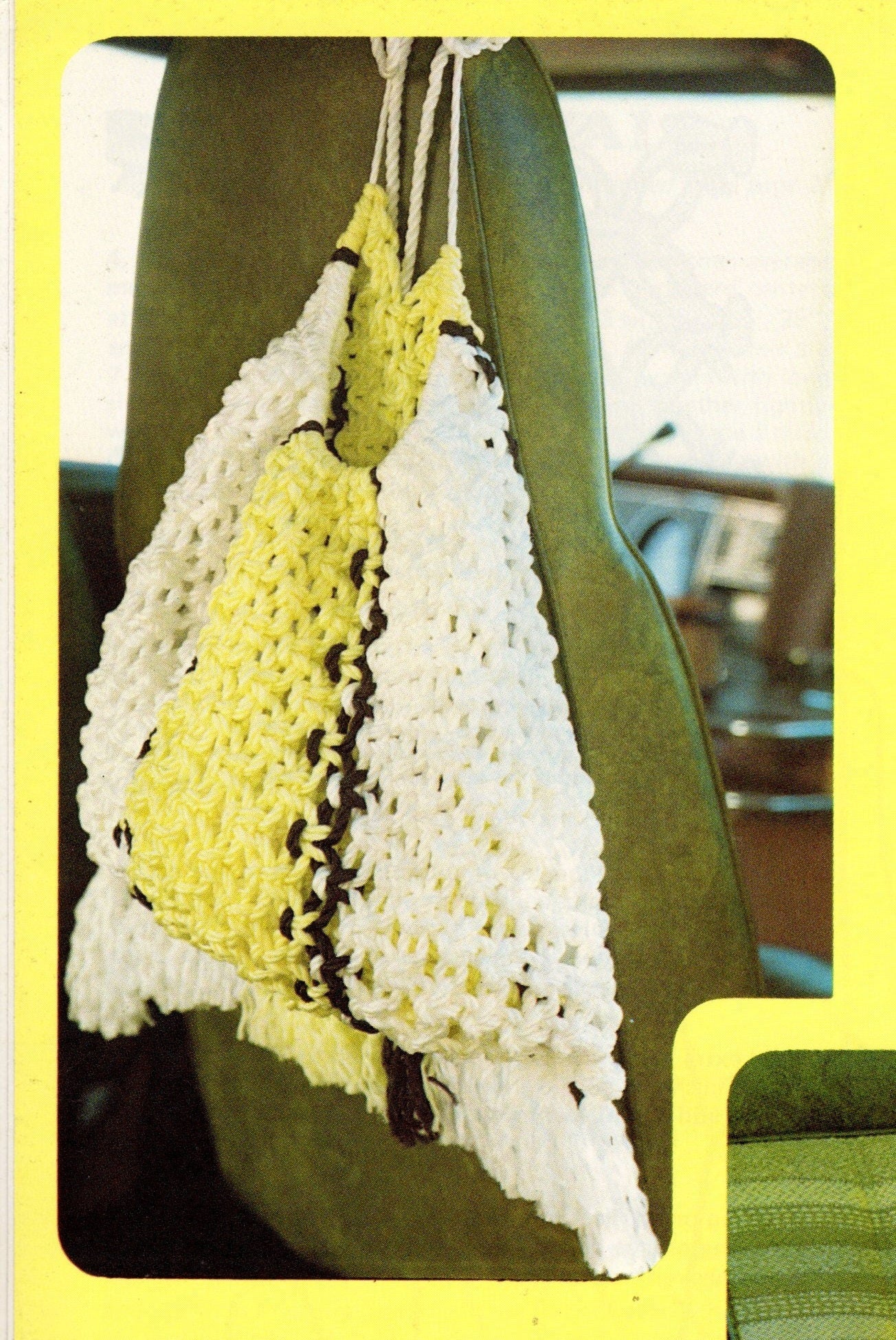 Vintage Macrame Patterns for Travel Retro Car Curtain Shades For Vans RVs Hippie Window Covers Sun Shades PDF Instant Digital Download