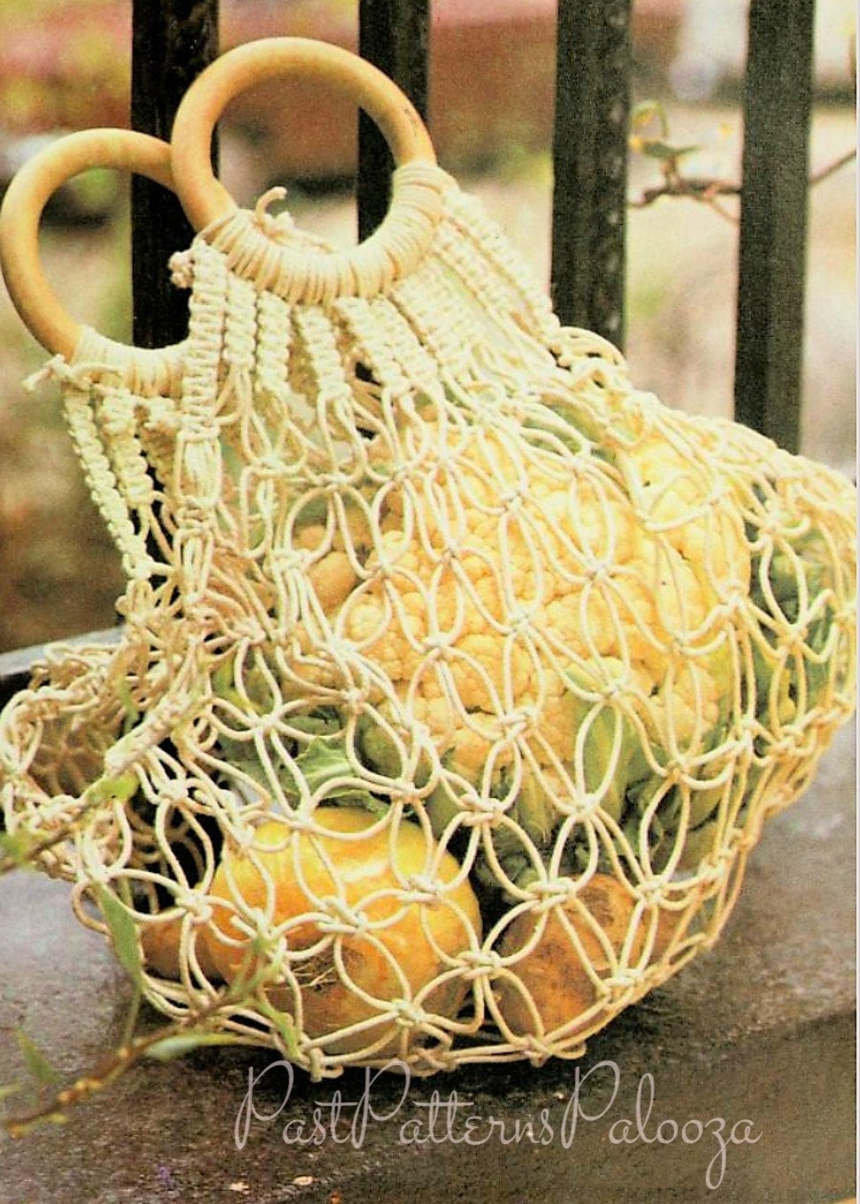 Vintage Macrame Pattern Mesh Produce Shopping Bag Tote PDF Instant Digital Download Retro Parcel String Fruit Keeper