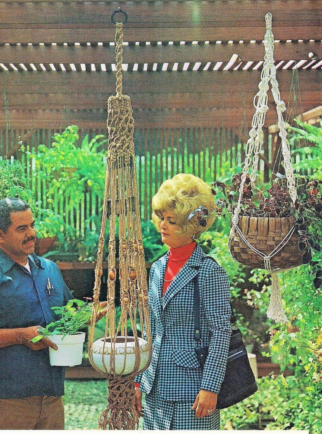 Vintage Macrame Hang-Ups Patterns Book PDF Instant Digital Download 11 Hanging Projects Boho Double Plant Pot Holders Swag Lamp