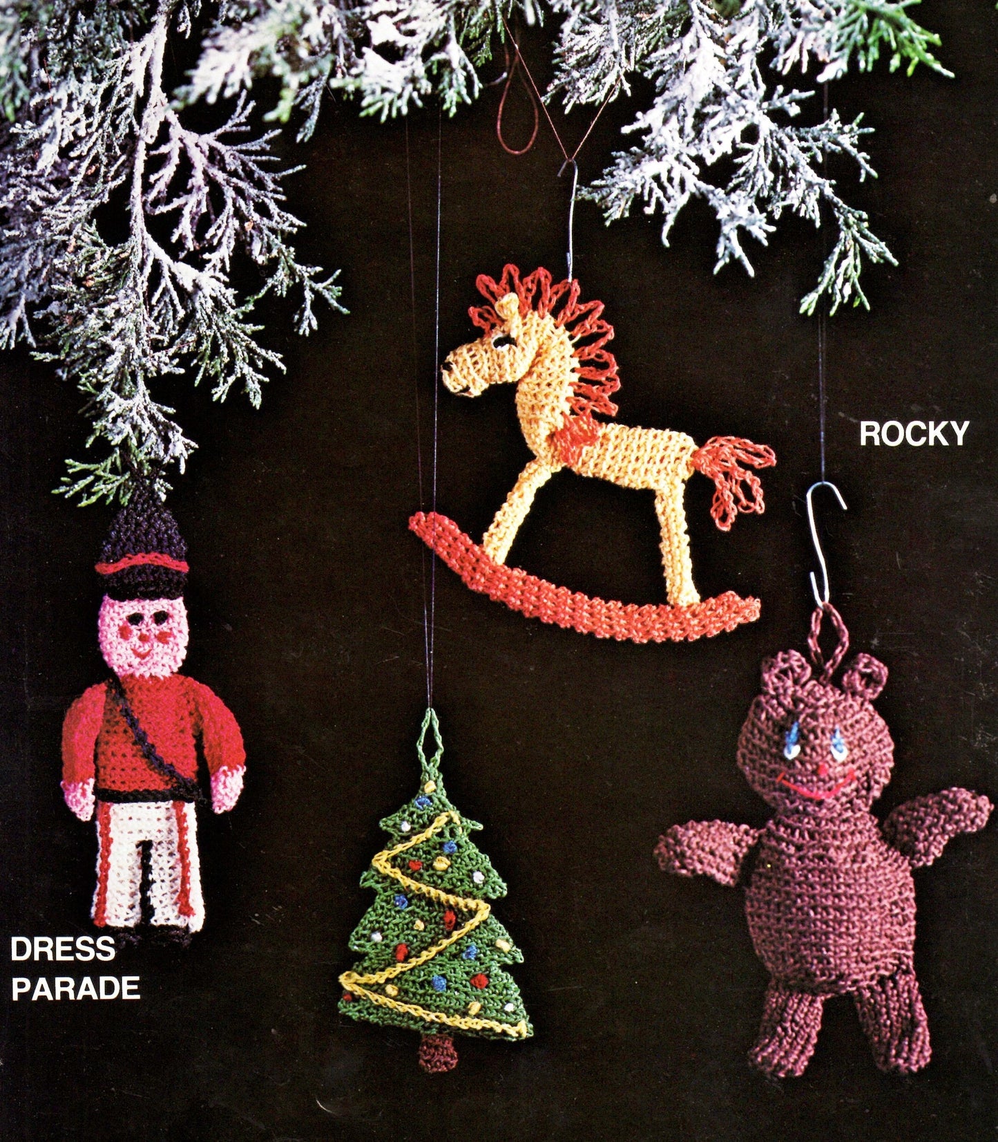 Vintage Thread Crochet Pattern 27 Cute Amigurumi Christmas Ornaments PDF Instant Digital Download Hanging Tree Trim Retro 1979