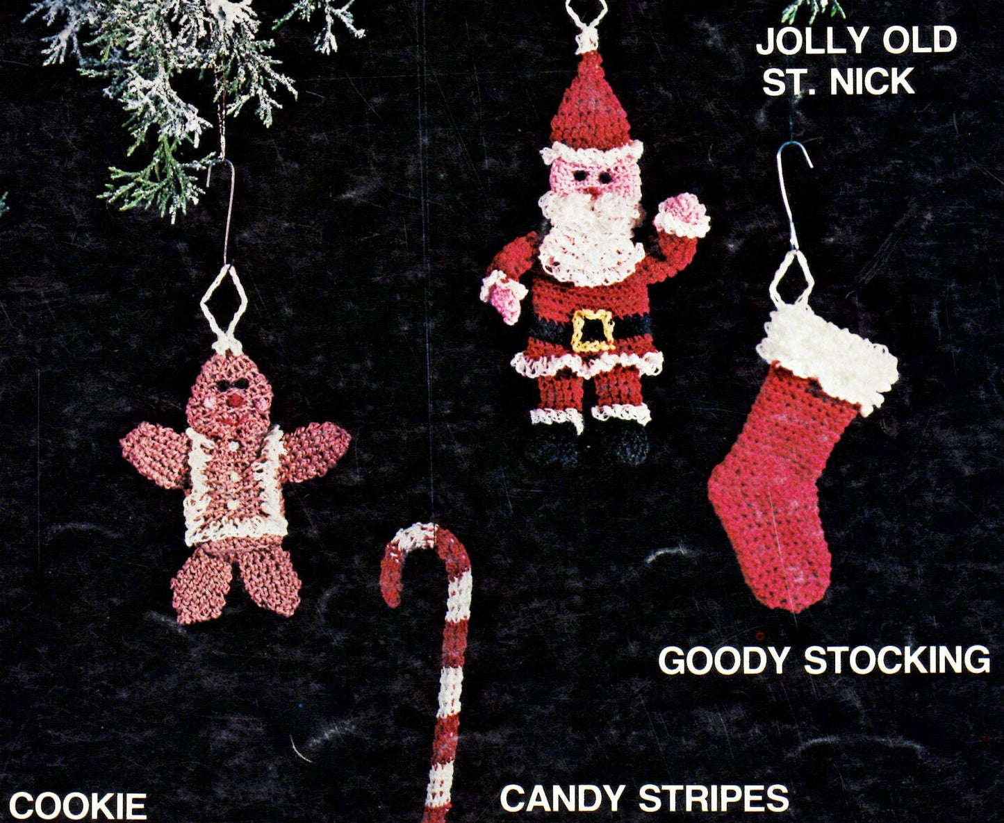 Vintage Thread Crochet Pattern 27 Cute Amigurumi Christmas Ornaments PDF Instant Digital Download Hanging Tree Trim Retro 1979