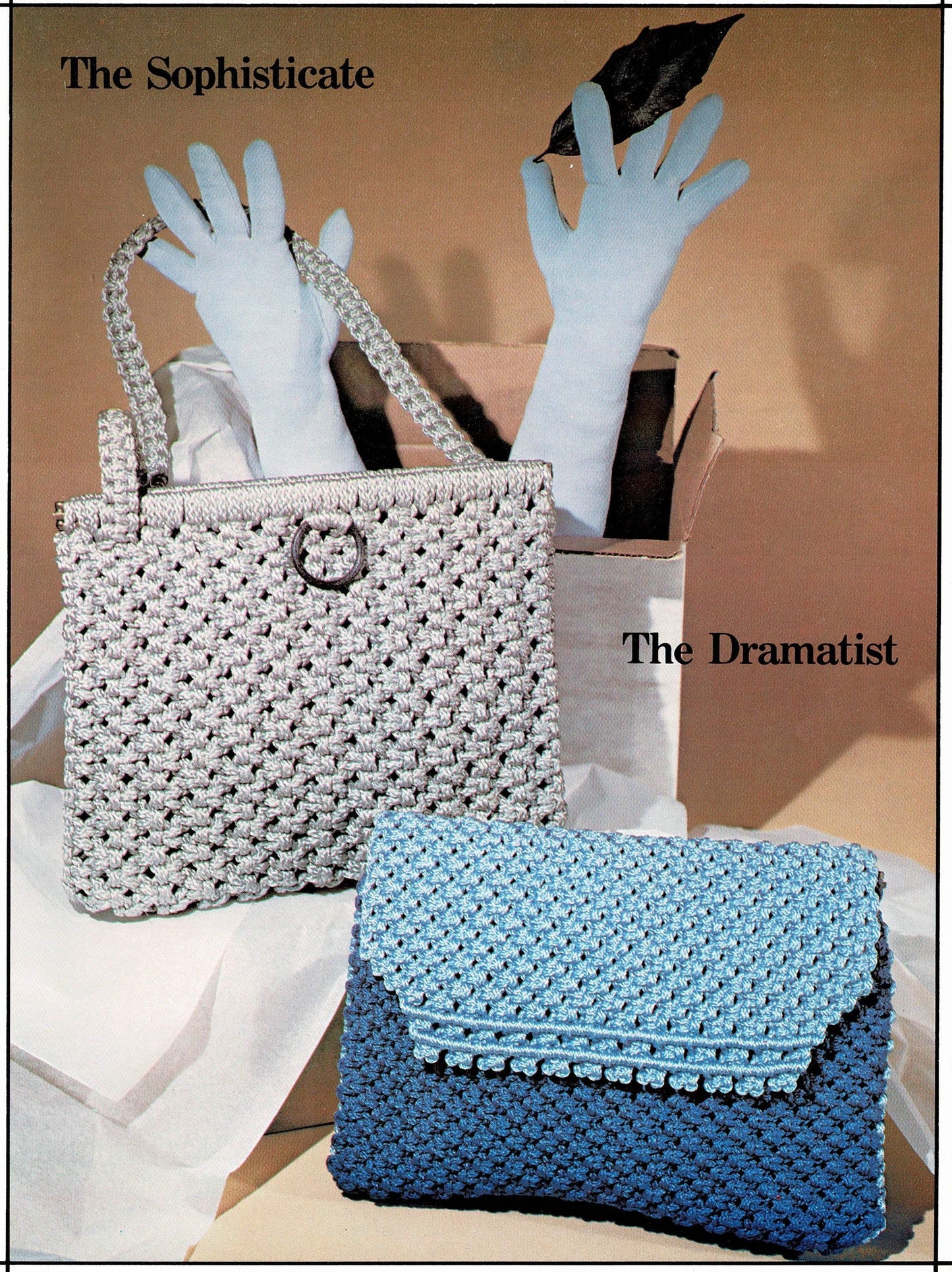 Vintage Macramé Designs Patterns Book Designer Bags Purses Handbags PDF Instant Download Macrame Purse News 16 Designs How To Knotwork 1979