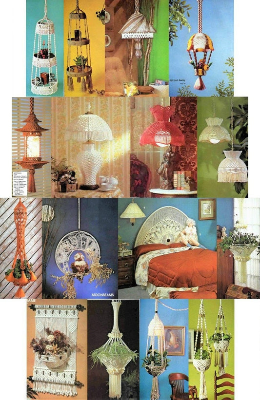 Vintage Macrame Patterns Book Fiber Form & Fantasy Opus No. 2 PDF Instant Digital Download Home Decor Plant Table Hangers Headboard Lamps