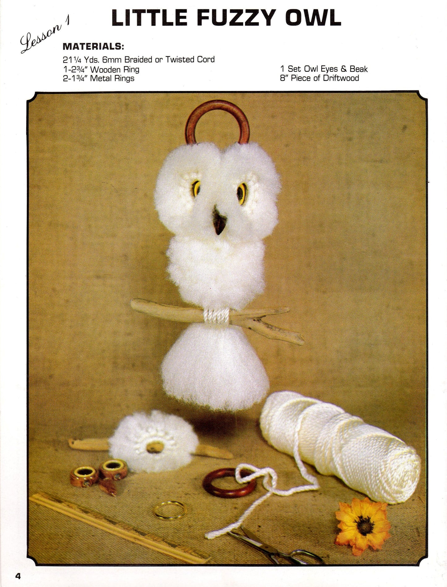 Vintage Learn To Macrame Patterns School House How To for Beginners Lessons Easy Projects Step By Step PDF Instant Digital Download