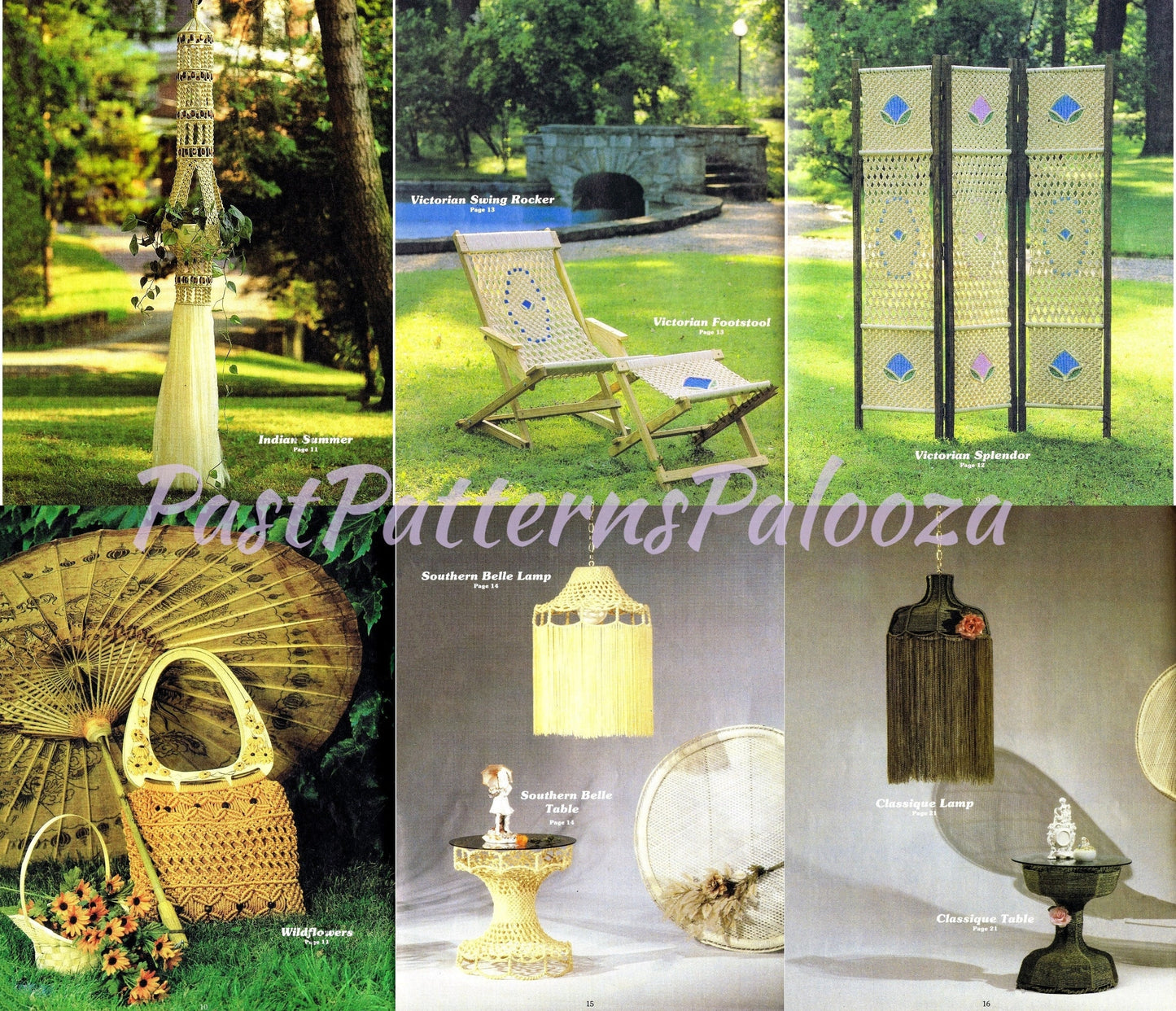 Vintage Macrame Enchantment Book 4 Retro 1970s Macrame Patterns PDF Instant Download All Hanging Pot Plant Holders Tables Purses Lamps