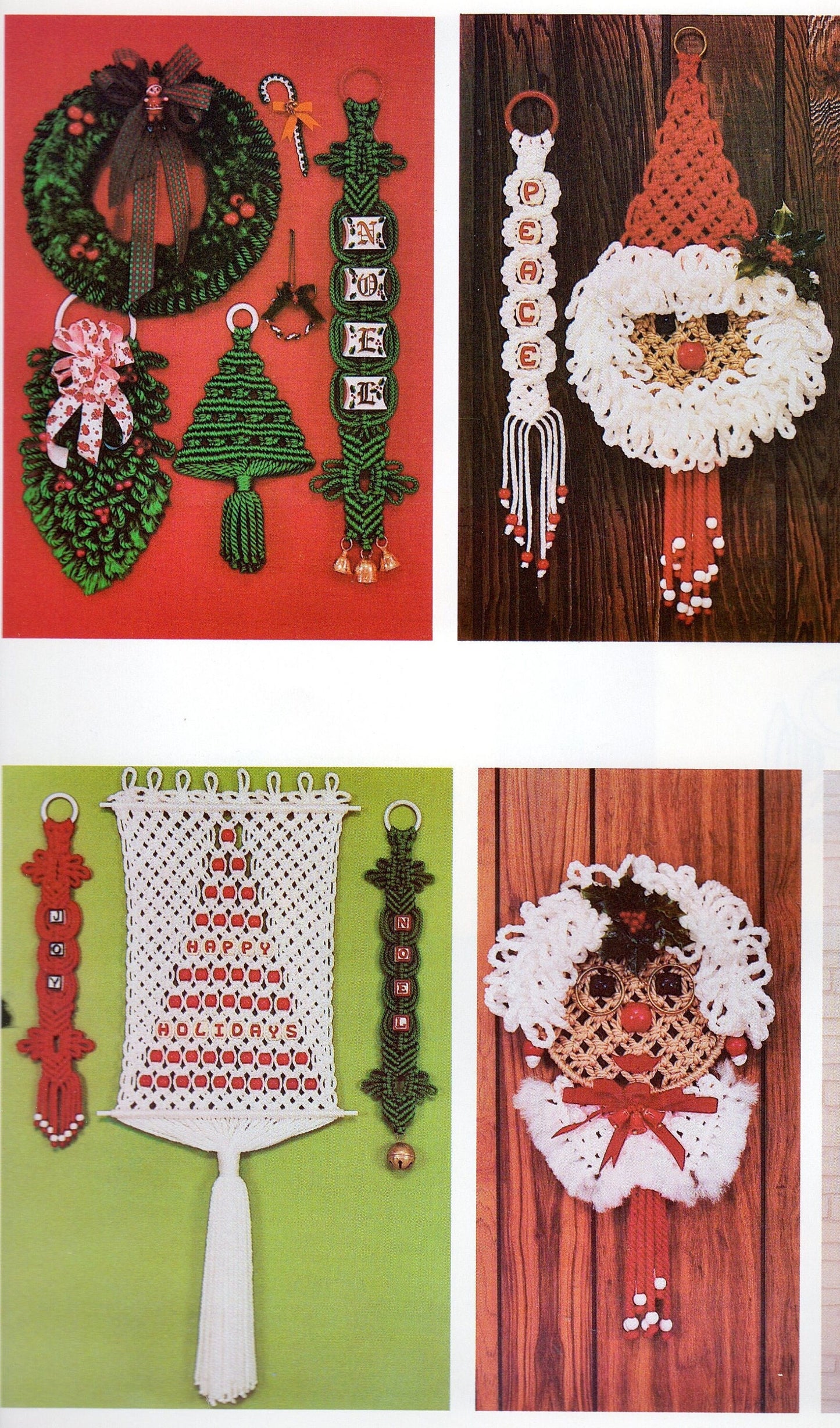 Vintage Tis The Season To Be Knotting Christmas Macrame Patterns Book PDF Instant Digital Download Retro 1970s Holiday Knotwork 27 Projects