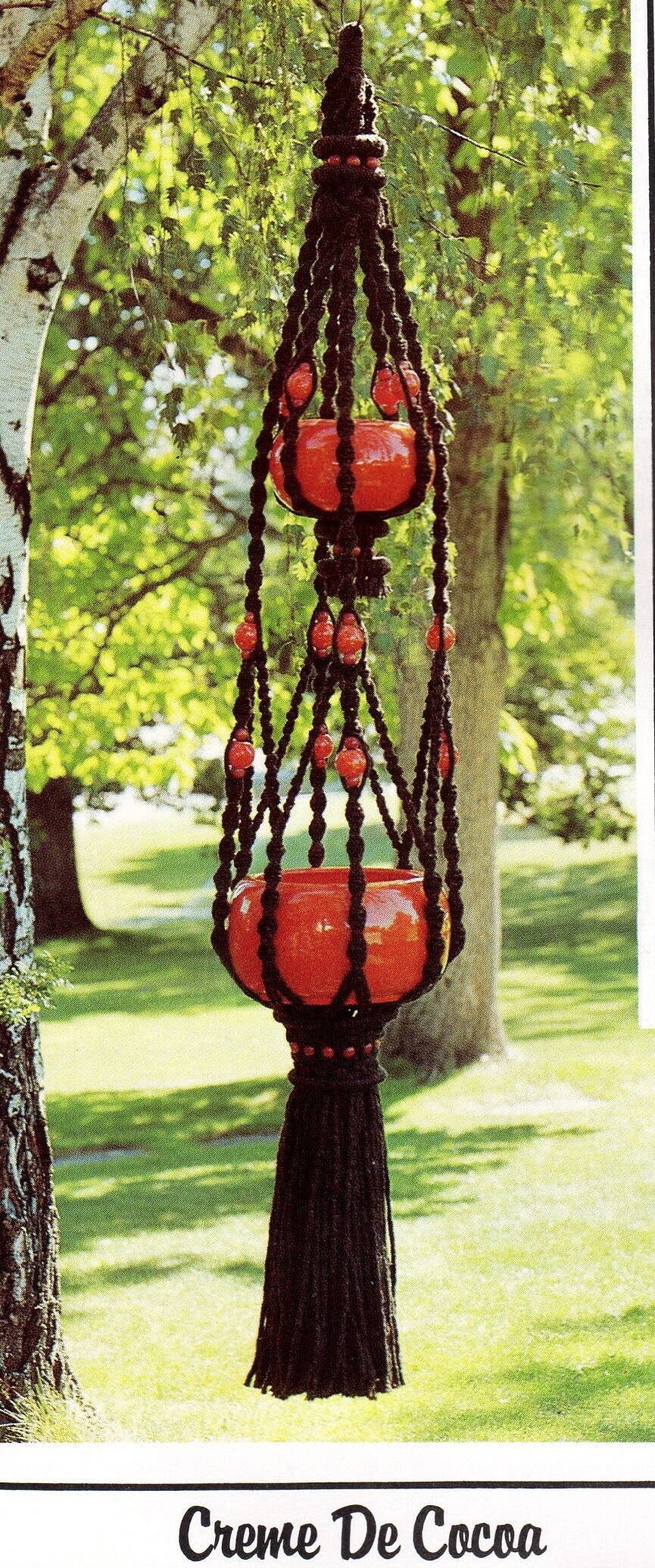 Macrame Patterns Book PDF Vintage A Sip of Macrame Instant Digital Download Cocktail Inspired Hanging Tables Pot Plant Holders Wall Hangings