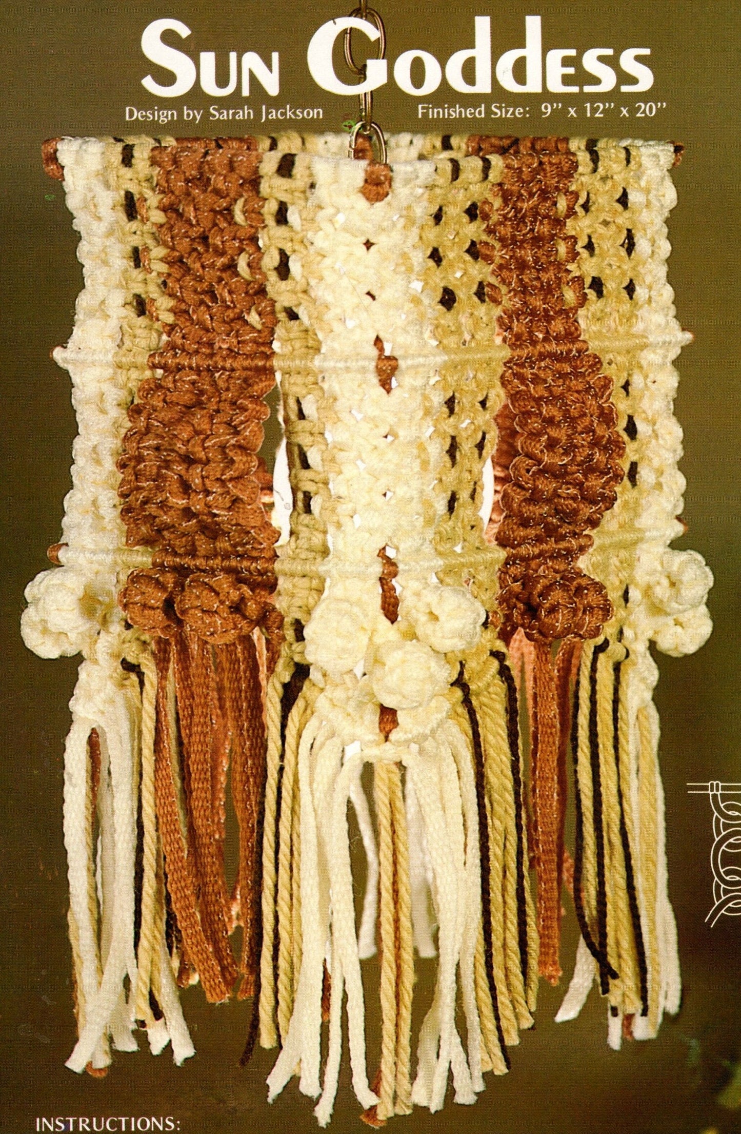 Vintage Illuminating Macrame Patterns Book PDF Instant Digital Download ALL Lighting Projects Table and Swag Lamps Lighted Hanging Planters