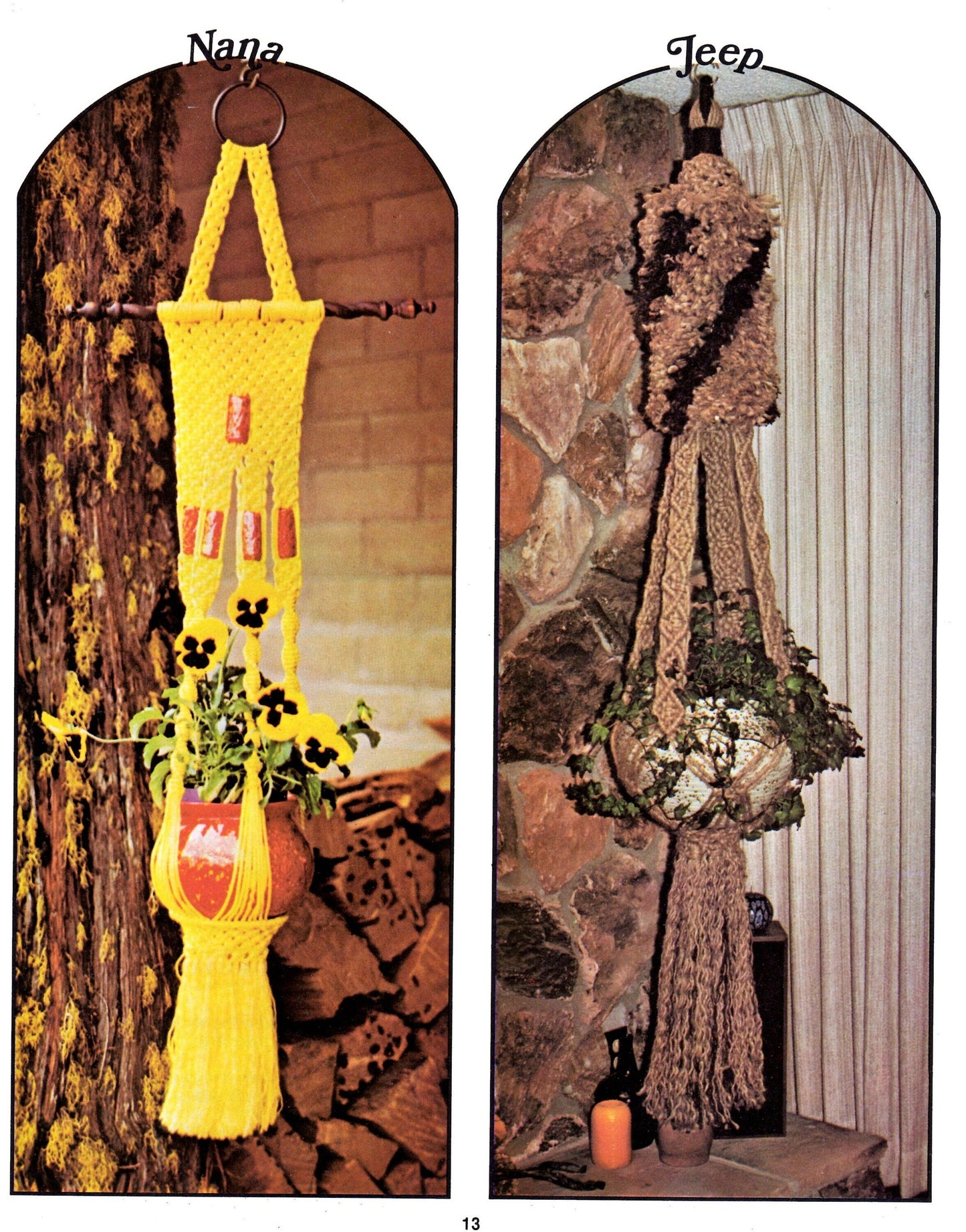 Vintage Macrame Inside-Outside Pattern Book PDF Instant Digital Download All Plant Pot Hangers 12 Projects Retro 1970s Hanging Pot Holders