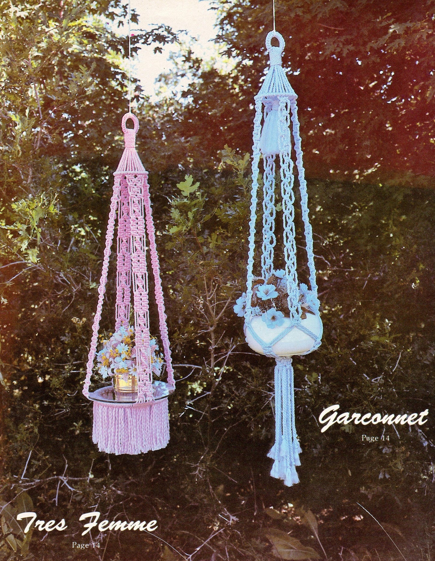 Vintage Macrame Elegance VII Patterns Book Printable PDF Instant Digital Download 17 Knotwork Projects ALL Pot Plant Hangers Holders