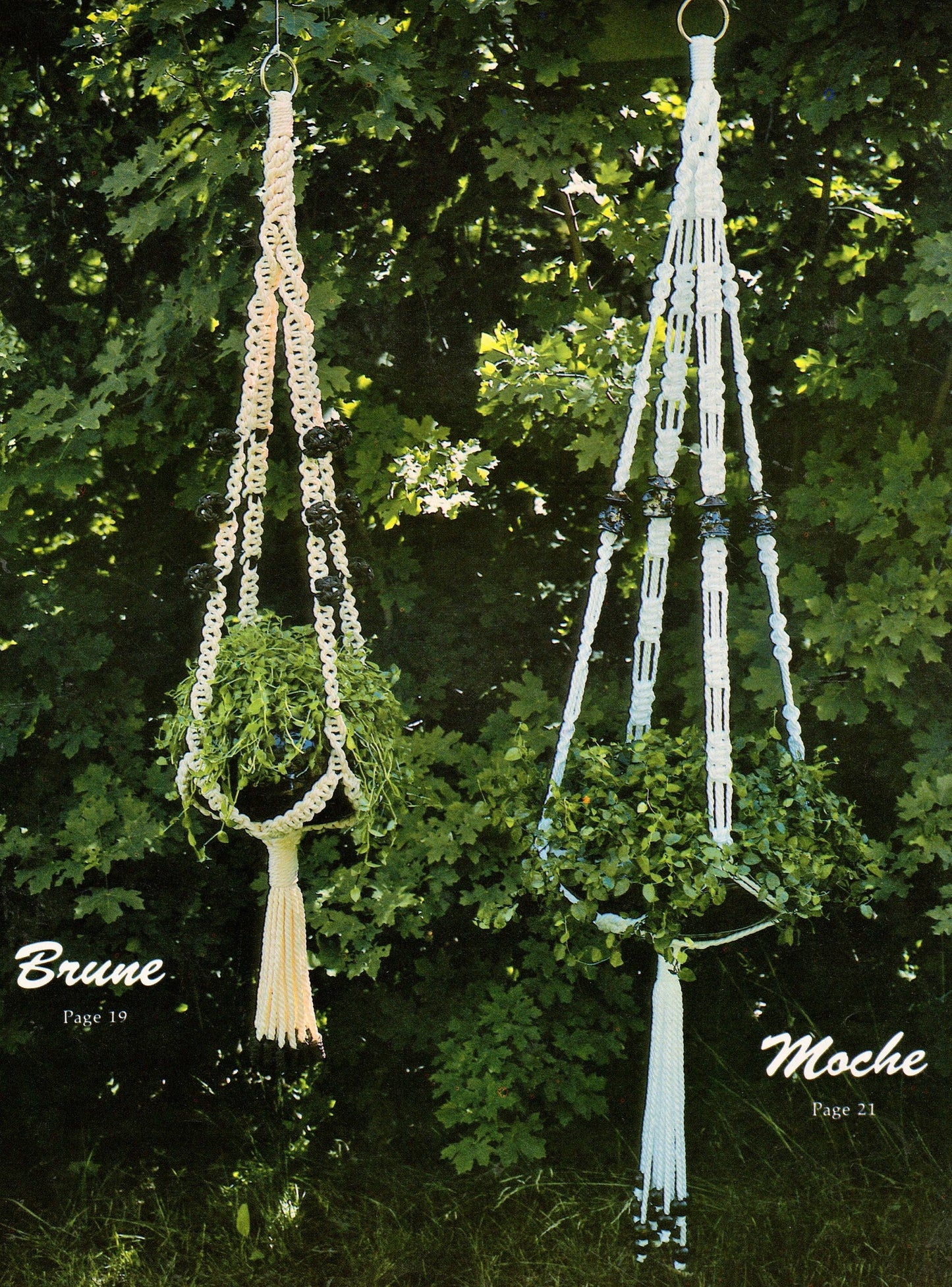 Vintage Macrame Elegance VII Patterns Book Printable PDF Instant Digital Download 17 Knotwork Projects ALL Pot Plant Hangers Holders