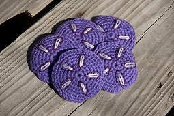 Vintage Crochet 12" Starfish and 3" Sand Dollar Pattern PDF Instant Digital Download Sea Shells Sealife Amigurumi Stuffed Soft Toys 4 Ply
