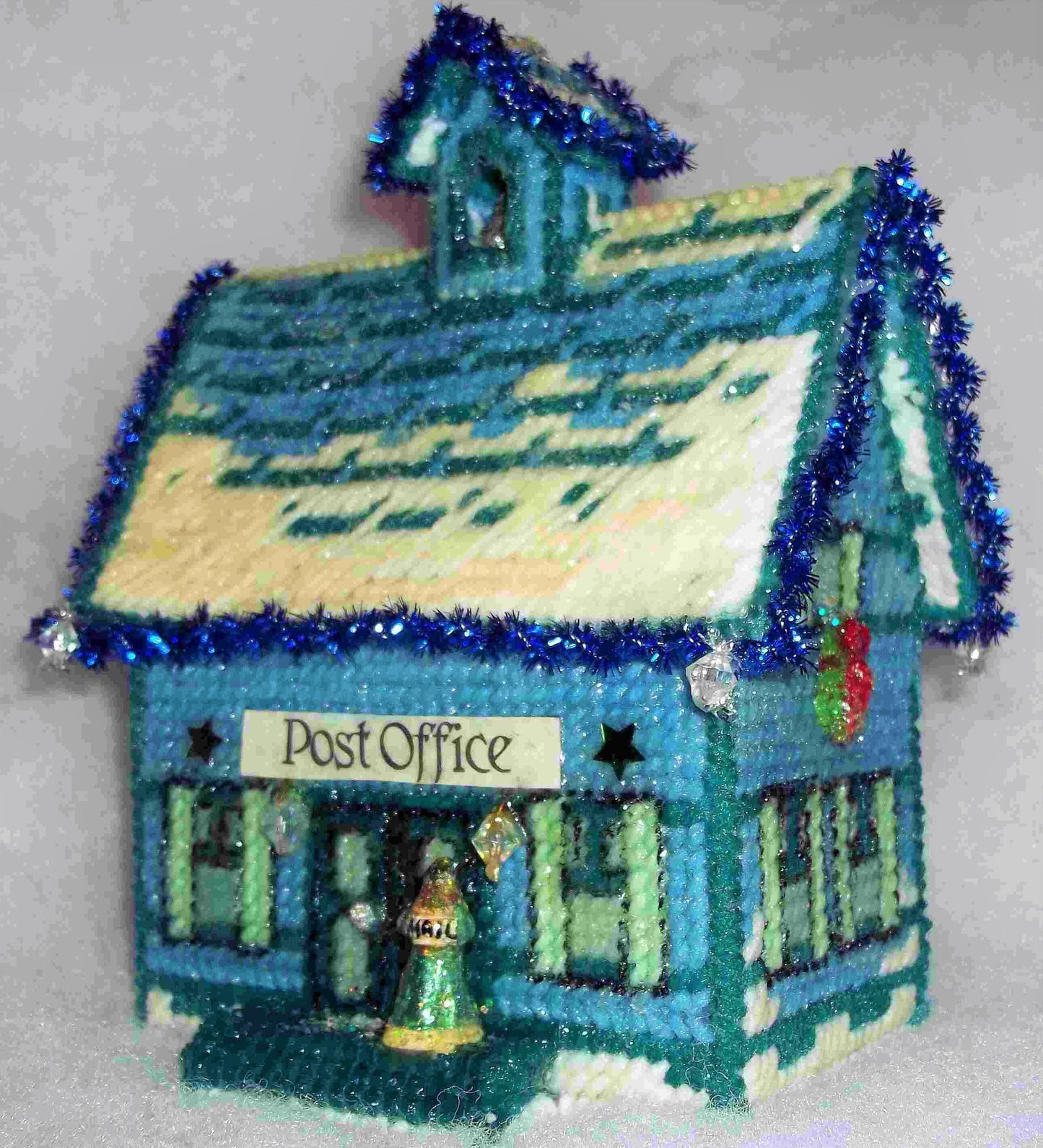 Vintage Plastic Canvas Pattern Santas Village Snowy Christmas Town PDF Instant Digital Download Holiday North Pole Neighborhood Display