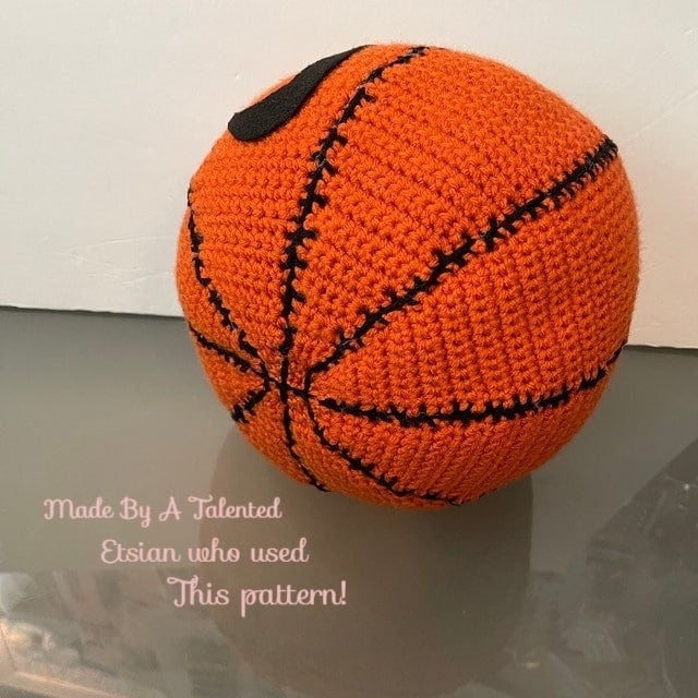 Vintage Crochet Pattern Basketball Sports Ball PDF Instant Digital Download BasketBall Amigurumi Soft Pillow or Toy 4 Ply