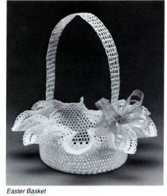 Vintage Thread Crochet Pattern Lace Thread Crochet Easter Eggs Ruffled Basket and Nut Cups PDF Instant Digital Download