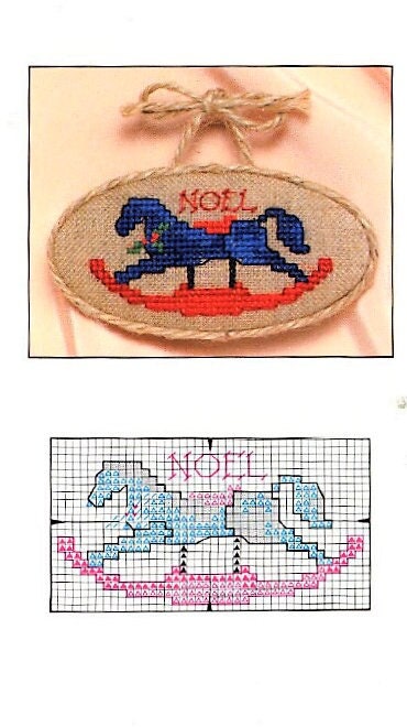 Vintage Cross Stitch Pattern 2-4" Mini Country Christmas Ornaments PDF Instant Digital Download 10 Primitive Folk Art Designs