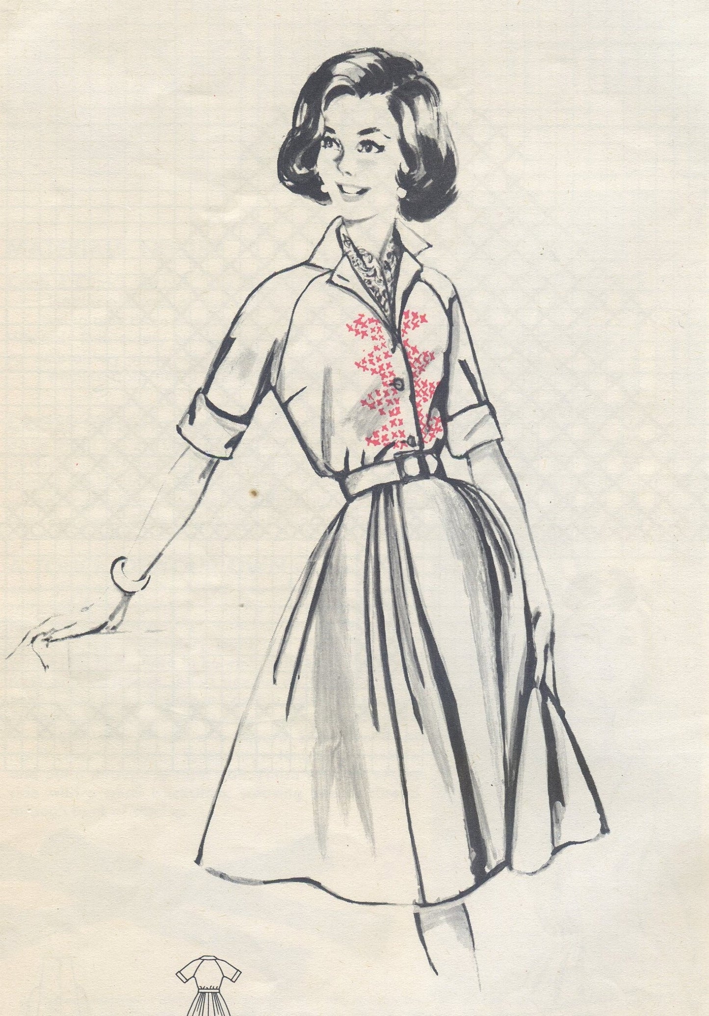 Vintage Cross Stitch Patterns Designs for Ginghams c. 1961 Printable PDF Instant Digital Download 15 Retro Embroidery Designs Fabric Borders