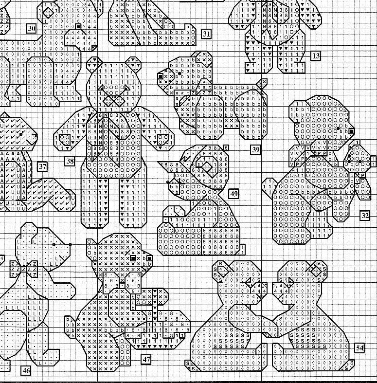 Vintage Cross Stitch Patterns Tons 'O Teddy Bears Motifs PDF Instant Digital Download Embroidery Mini Cute Toy Bear 57 Designs A1