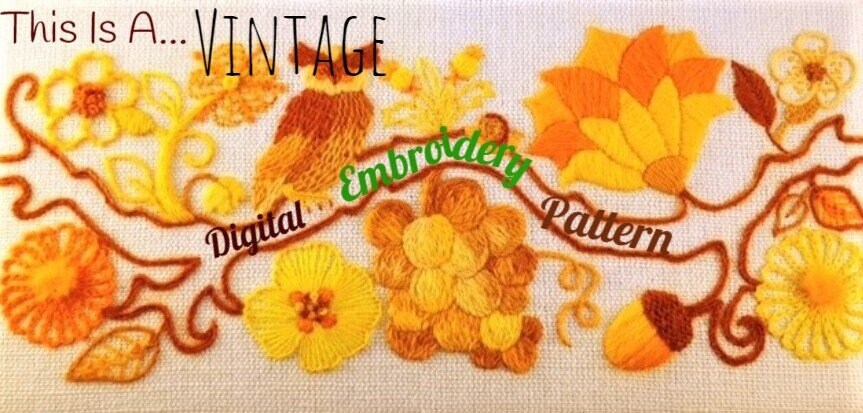 Vintage Embroidery Sewing Pattern 6" Folk Art Flower Pincushions PDF Instant Digital Download 3 Retro Groovy Embroidered Pincushion Designs