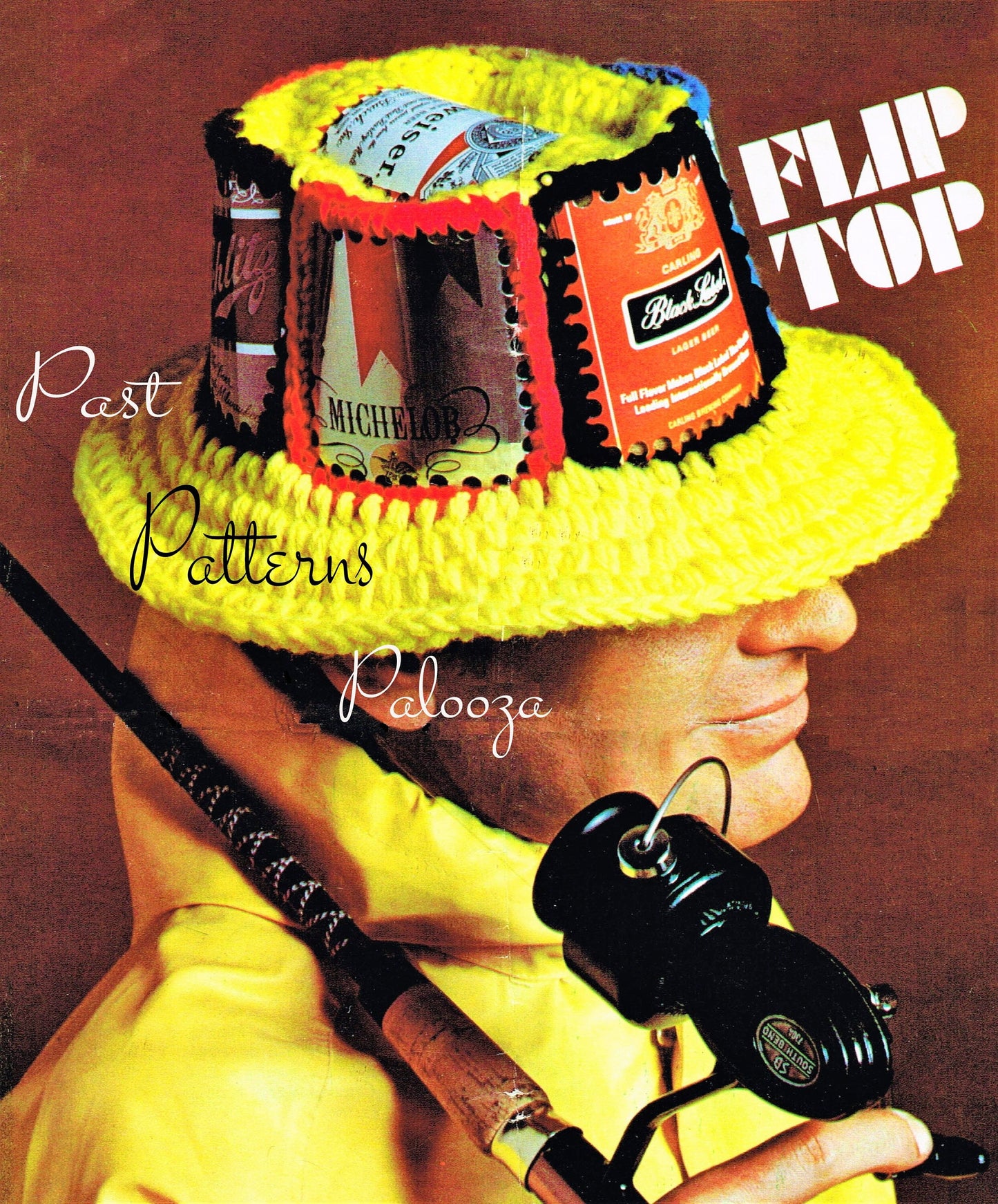 Vintage Crochet Pattern Funny Beer Can Soda Pop Can Hat PDF Instant Digital Download Unisex Adult Three Sizes