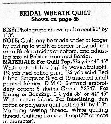 Vintage Sewing Pattern Bridal Wreath Bed Quilt PDF Instant Digital Download Hearts Flowers Applique Bedspread Traditional Wedding Gift