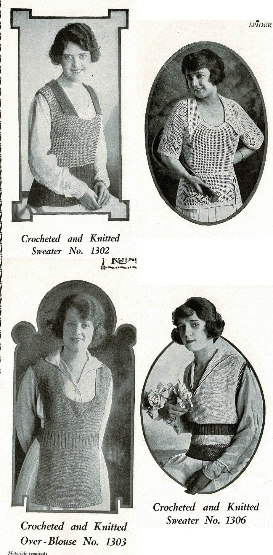 Vintage 1919 Antique Royal Society Crochet Knitting Patterns eBook Victorian Family Fashion Household Projects PDF Instant Digital Download