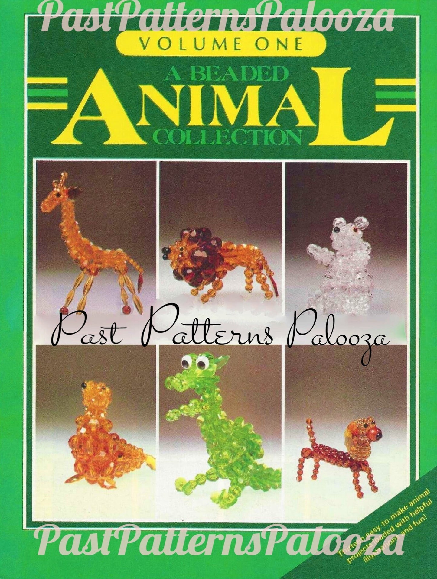 Vintage Beading Pattern Cute Animal Collection 13 Figures PDF Instant Digital Download Zoo Safari Fantasy Pet Bead Craft Figurine Dolls
