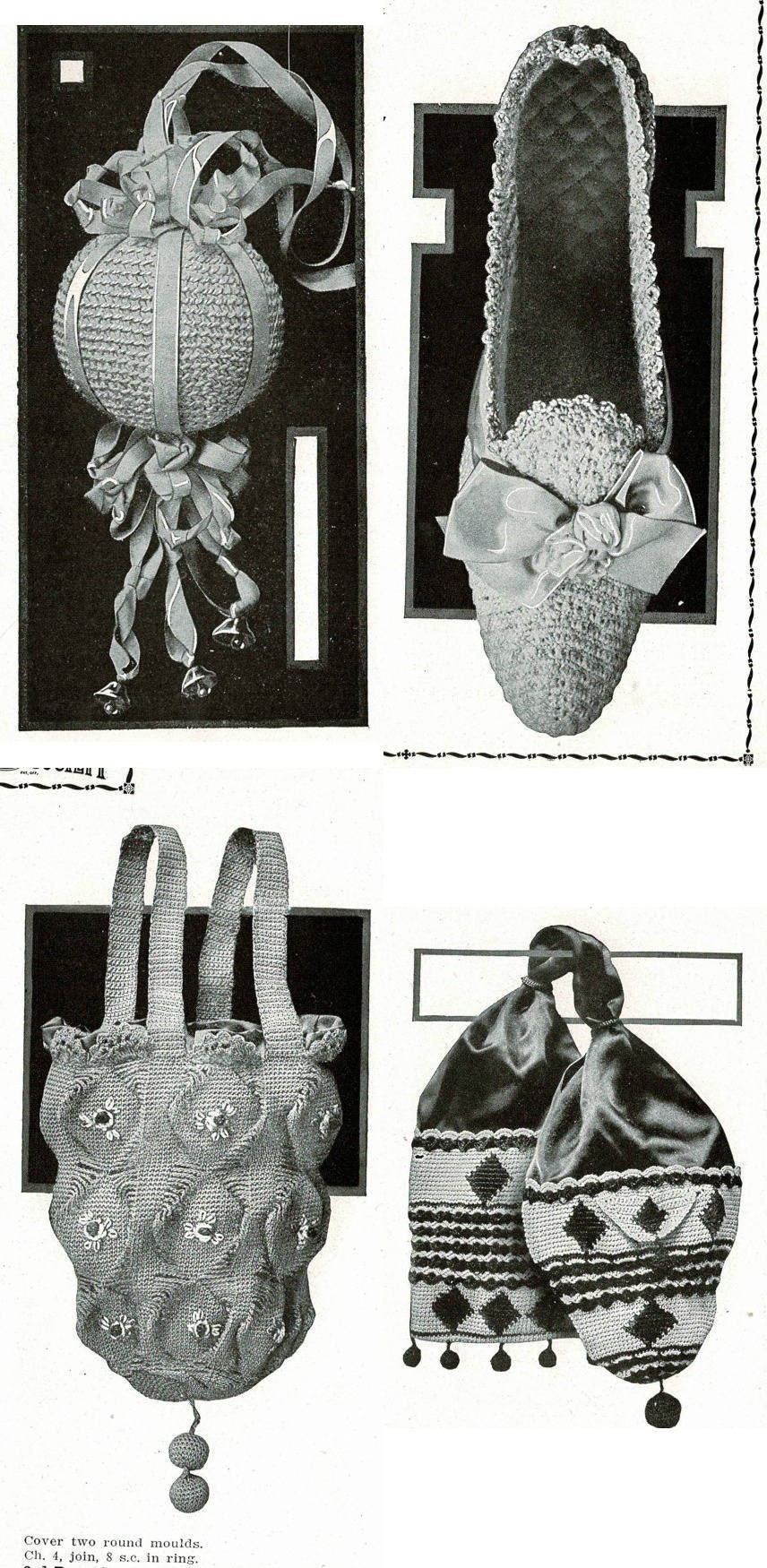 Vintage 1919 Antique Royal Society Crochet Knitting Patterns eBook Victorian Family Fashion Household Projects PDF Instant Digital Download