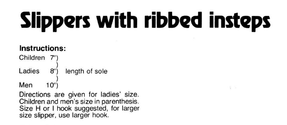 Vintage Crochet Pattern Ribbed Family Slipper Shoes PDF Instant Digital Download Retro Womens Mens Kids House Slippers 3 Ply