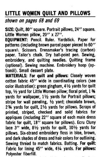 Vintage Sewing Pattern Little Women Bed Pillows & Quilt or Wall Hanging PDF Instant Digital Download Applique Bed Set