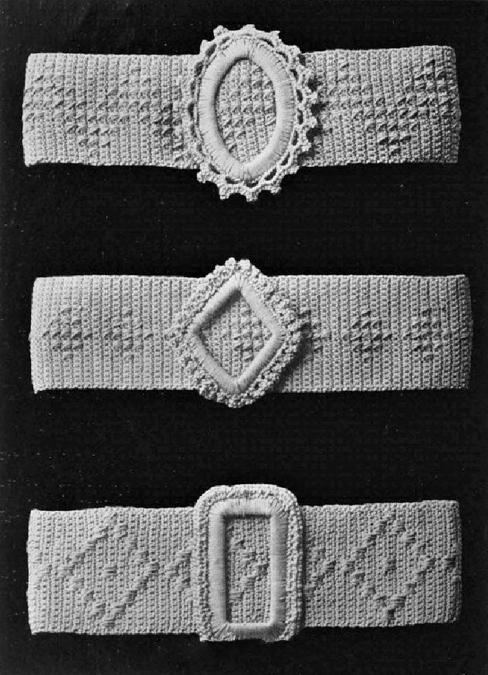 Vintage Patterns 1912 Glossilla Book of Crochet Novelties PDF Instant Digital Download Book Edwardian Titanic Era Handbags Belt Baby Bonnet