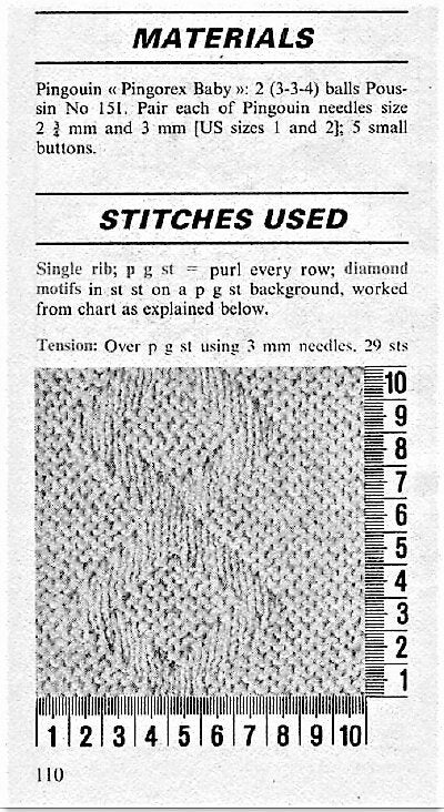 Vintage Knitting Pattern Baby Boy Girl 8 Piece Diamonds Layette Set PDF Instant Digital Download Dress Jacket All In One 3-12m 4 Ply