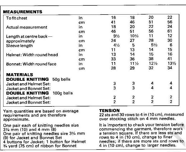 Vintage Knitting Pattern Baby Matinee Jackets Bonnet & Helmet Set PDF Instant Digital Download Girls Boys 0-2 yrs DK 8 Ply