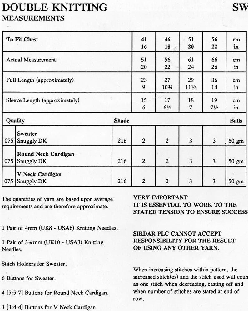 Vintage Knitting Pattern Baby Boy Cable Panel Cardigan Sweaters Jumpers PDF Instant Digital Download Newborn Toddler 0-2 yrs DK