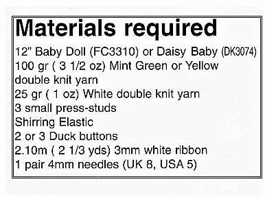 Vintage Knitting Pattern Baby Doll Layette Clothes for 12 Inch Dolls PDF Instant Digital Download Dress Leggings Booties Bonnet DK 8 Ply