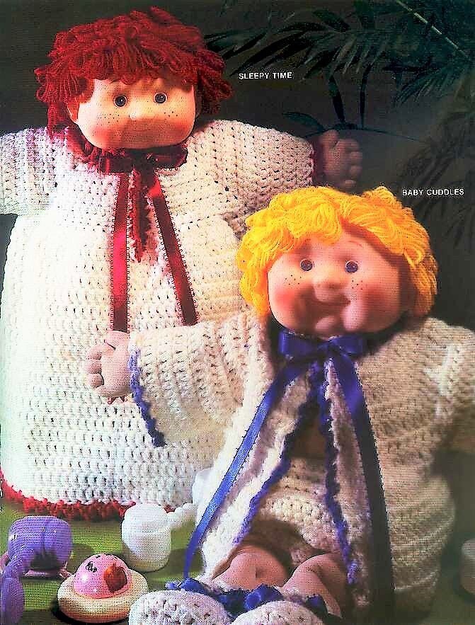 Vintage Crochet Pattern Cute Wardrobes for 16-19 Inch Soft Sculpture Dolls PDF Instant Digital Download Cabbage Patch Kids Baby Toothie