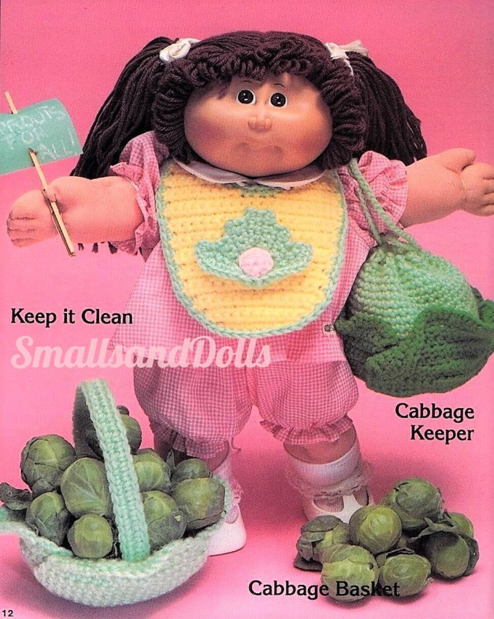 Vintage Crochet Patterns Cabbage Patch Kids Dolls Outfits 20 Designs PDF Instant Digital Download Girl Boy Dolls Easy to Stitch in 10 Ply