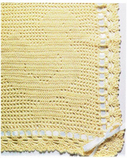 Vintage Filet Crochet Pattern Dancing Ducks Baby Blanket Afghan PDF Instant Digital Download Cot Pram Cover Lap Blanket 8 Ply 36x44