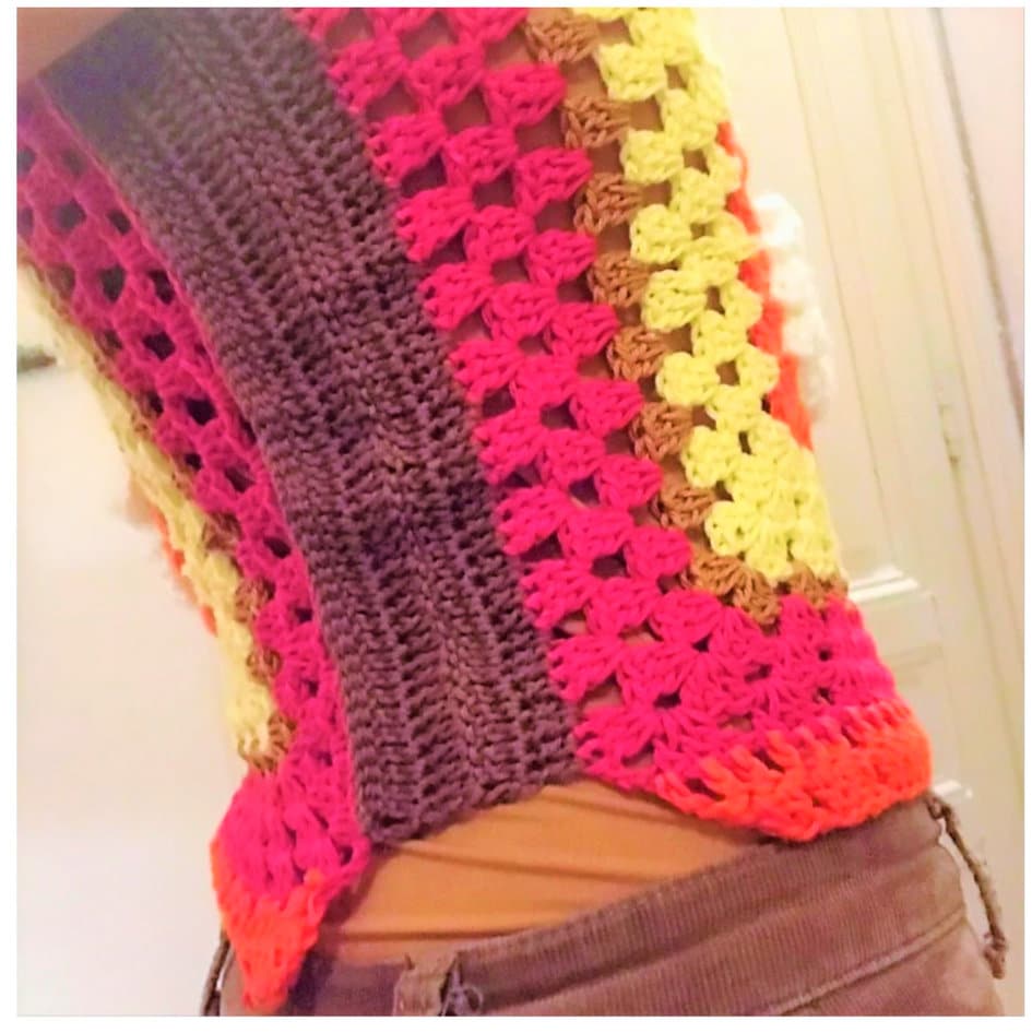 Vintage 1970s Crochet Pattern Retro Womens Mens Rib Ticklers Granny Square Tank Top Vests PDF Instant Digital Download Retro Groovy 10 Ply