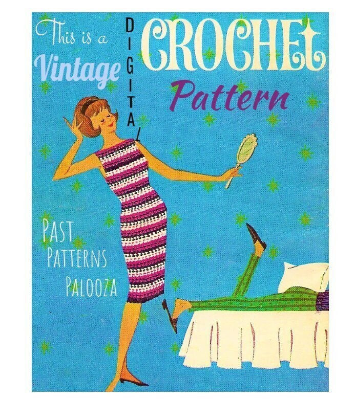 Vintage Crochet Pattern Womens Flared Dressy Maxi Evening Coat or Dressing Robe PDF Instant Digital Download Formal Wedding Godet Panels DK